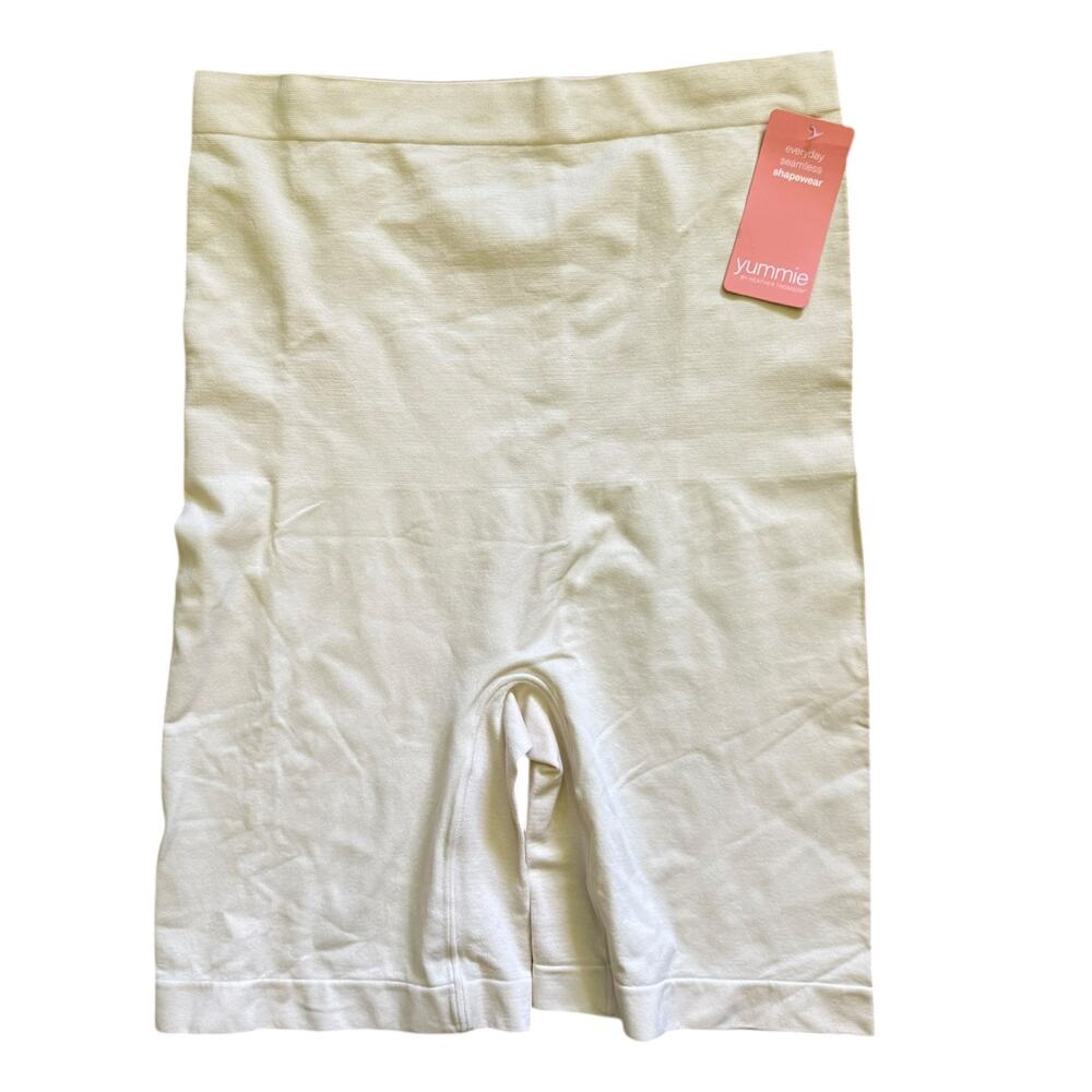 Yummie By Heather Thomson Beige High Waisted Shapewear Shorts Large